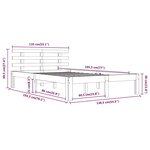 vidaXL Cadre de lit sans matelas blanc 135x190 cm