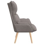 Fauteuil relaxant en tissu taupe vidaXL