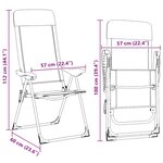 vidaXL Chaises de camping pliables lot de 2 Crème Aluminium