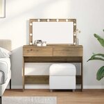 vidaXL Coiffeuse chêne artisanal 100 x 40 x 120 cm Bois d'ingénierie