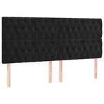 vidaXL Sommier à lattes de lit avec matelas Noir 180x200 cm Velours