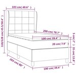 vidaXL Sommier à lattes de lit avec matelas Noir 100x200 cm Tissu