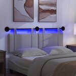 vidaXL Tête de lit suspendue Blanc Tissu