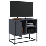 vidaXL Meuble TV anthracite 68x39x60 5 cm acier