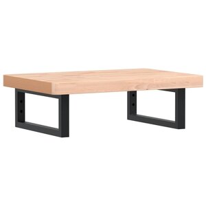 vidaXL Étagère de vasque murale acier et bois massif de hêtre