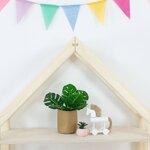 Lit cabane avec étagère 80 x 160 verni