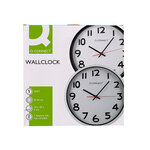 Q-connect horloge murale - Plastique - Diamètre 34 cm - Chrome