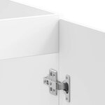 vidaXL Meuble sous évier Porto 2 Pièces Blanc Bois d'ingénierie