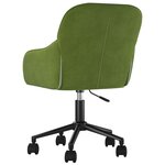 vidaXL Chaise pivotante de bureau Vert clair Velours