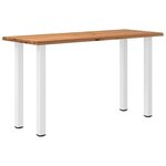 vidaXL Table de bar rectangulaire en bois massif de chêne marron clair 200 x 80 x 112 cm