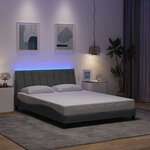 vidaXL Cadre de lit sans matelas Hanko gris clair 140x200 cm tissu