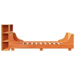 vidaXL Cadre de lit sans matelas cire marron 75x190 cm bois pin massif