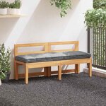 vidaXL Coussin de plancher de palette Coton 120x40x7 cm Gris