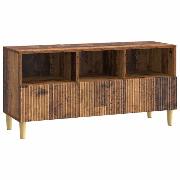 vidaXL Meuble TV 102 x 34 5 x 50 cm Bois ancien Bois d'ingénierie