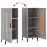 vidaXL Buffet Sonoma gris 34 5x34x90 cm Bois d'ingénierie