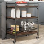 vidaXL Chariot de cuisine chêne marron 65x40x86 5 cm bois d'ingénierie