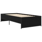vidaXL Cadre de lit Chêne noir 80 x 200 cm Bois d'ingénierie