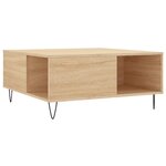 vidaXL Table basse chêne sonoma 80x80x36 5 cm bois d'ingénierie