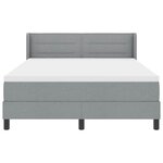 vidaXL Lit à ressorts avec matelas Gris clair 200 x 160 cm Polyester