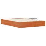 vidaXL Cadre de lit ottoman avec rangement Brun Ciré 120 x 190 cm