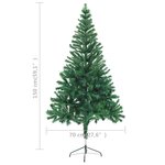 vidaXL Arbre de Noël artificiel avec support 150 cm 380 branches