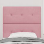 Cabeza de lit LED vidaXL Rose 90 cm Velours