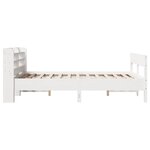vidaXL Cadre de lit sans matelas blanc 135x190 cm bois de pin massif