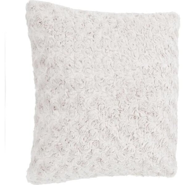 Coussin fourrure bouclé - Carré - Ecru - 45 x 45 cm