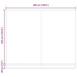 vidaXL Auvent Noir 400 × 350 cm tissu