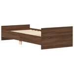 vidaXL Cadre de lit sans matelas chêne marron 100x200 cm