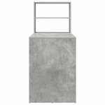 vidaXL Bureau Gris béton 113 x 54 x 120 cm Bois d'ingénierie
