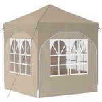 vidaXL Tente de fête pop-up 192 x 192 x 245 cm Crème