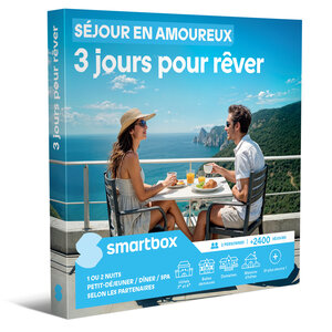 SMARTBOX - Coffret Cadeau Séjour en amoureux - 3 jours pour rêver - Séjour