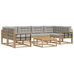 vidaXL Ensemble de canapés d'extérieur 5 pc Blanc et gris clair