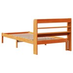vidaXL Cadre de lit et tête de lit sans matelas cire marron 100x200 cm