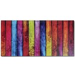 vidaXL Table basse avec impression d'arc-en-ciel Dessus en verre