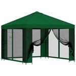 vidaXL Abri de jardin avec parois 3 x 3 m Vert Polyester et Acier