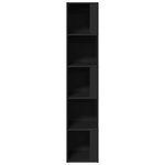vidaXL Armoire d'angle Noir 33x33x164 5 cm Bois d'ingénierie