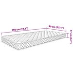 vidaXL Matelas en mousse à mémoire de forme blanc 90x190x17 cm doux