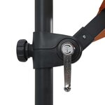vidaXL Parasol de jardin en porte-à-faux avec lumières LED terre cuite