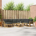 vidaXL Ensemble de canapés d'extérieur 9 pc Blanc et anthracite