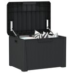 vidaXL Boîte de rangement de jardin anthracite 125 L PP