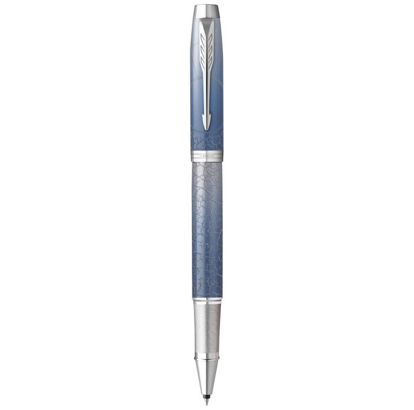 PARKER IM Premium Polar  Stylo roller  Dégradé de gris  recharge noire pointe fine  Coffret cadeau