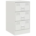 vidaXL Tables de chevet 2 Pièces blanc 34 5x39x62 cm acier