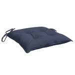 vidaXL Coussins de chaise lot de 2 bleu marine 50x50x7 cm tissu oxford