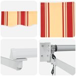 vidaXL Auvent rétractable électrique Multicolore 5 x 3 m