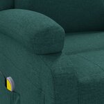 vidaXL Fauteuil de massage Vert foncé Tissu