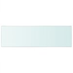 vidaXL Panneau pour étagère Verre transparent 80 x 25 cm