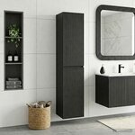 vidaXL Cabinet de Salle de Bain Mural Noir 33 x 34 5 x 160 cm