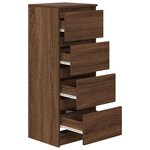 vidaXL Buffet chêne marron 37 5x35x99 cm bois d'ingénierie